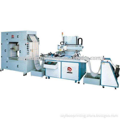 non-woven fabric Roll to Roll Automatic label silk Screen Printing Machine